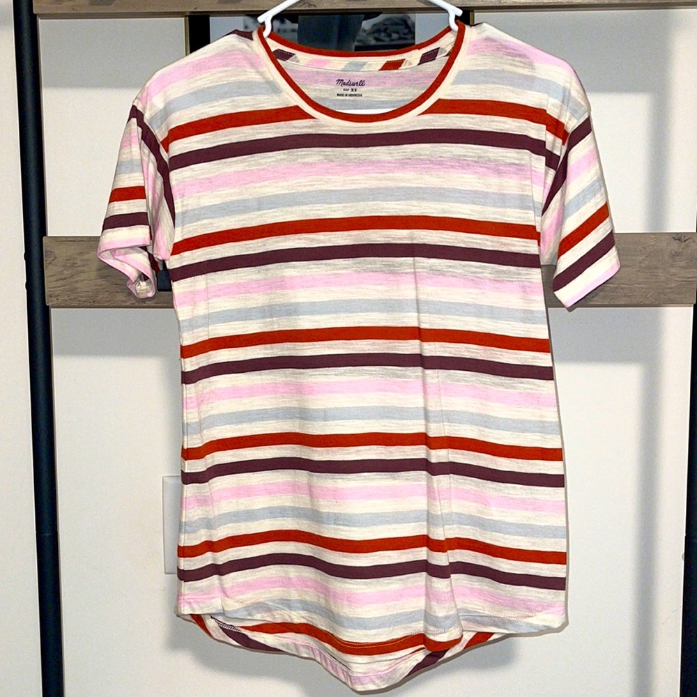 Madewell T-shirt XS Multi-Colored Stripes